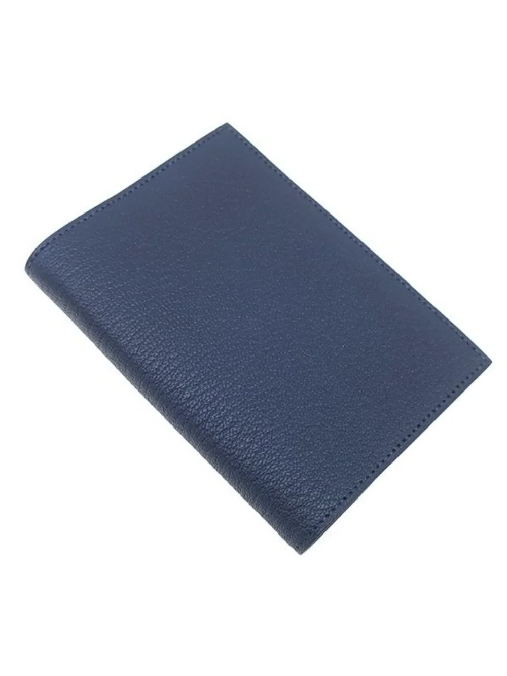 Hermes Notebook Cover Agenda GM Chevre Mysore Navy Silver